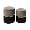 TOV Furniture Gigi Grey Velvet Storage Ottomans - Set of 2