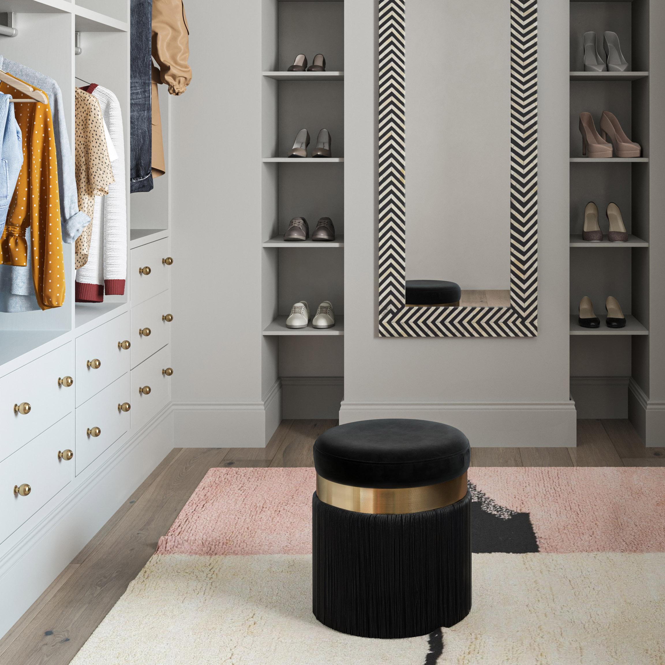 TOV Furniture Melody Tasseled Ottoman