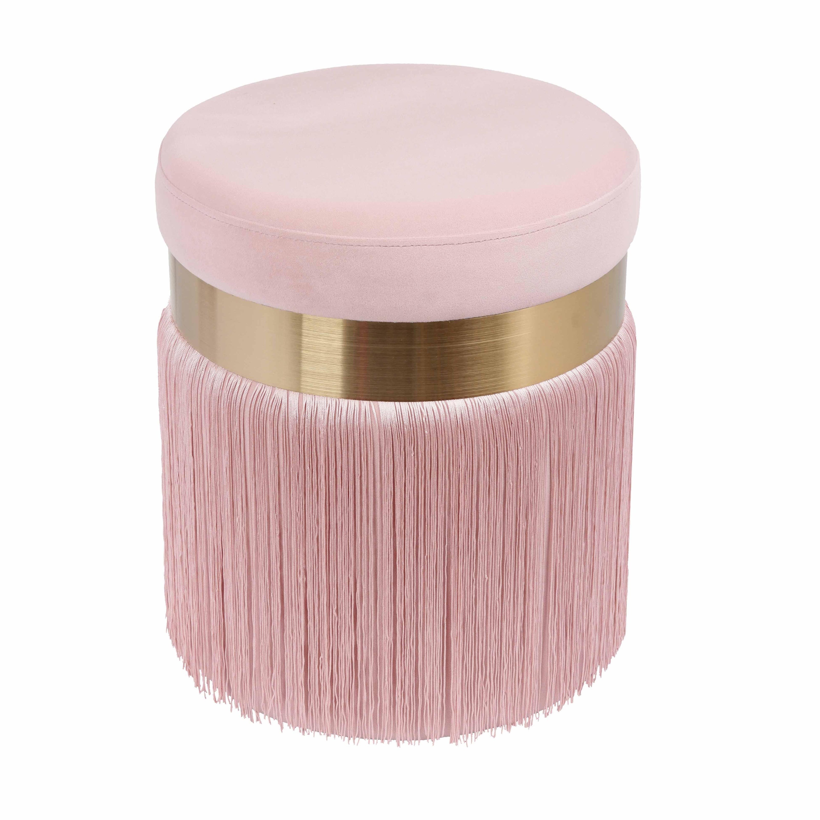 TOV Furniture Melody Tasseled Ottoman