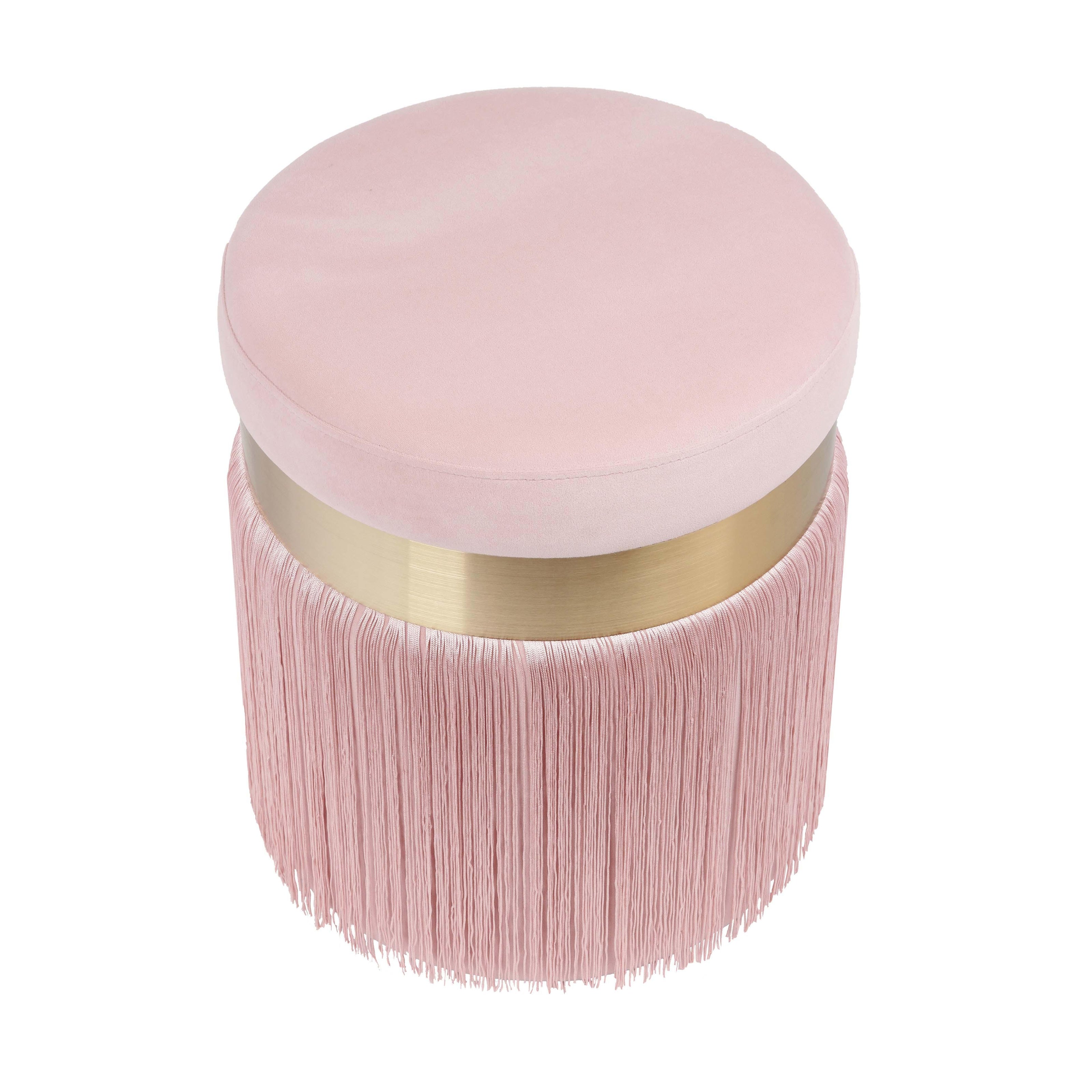 TOV Furniture Melody Tasseled Ottoman