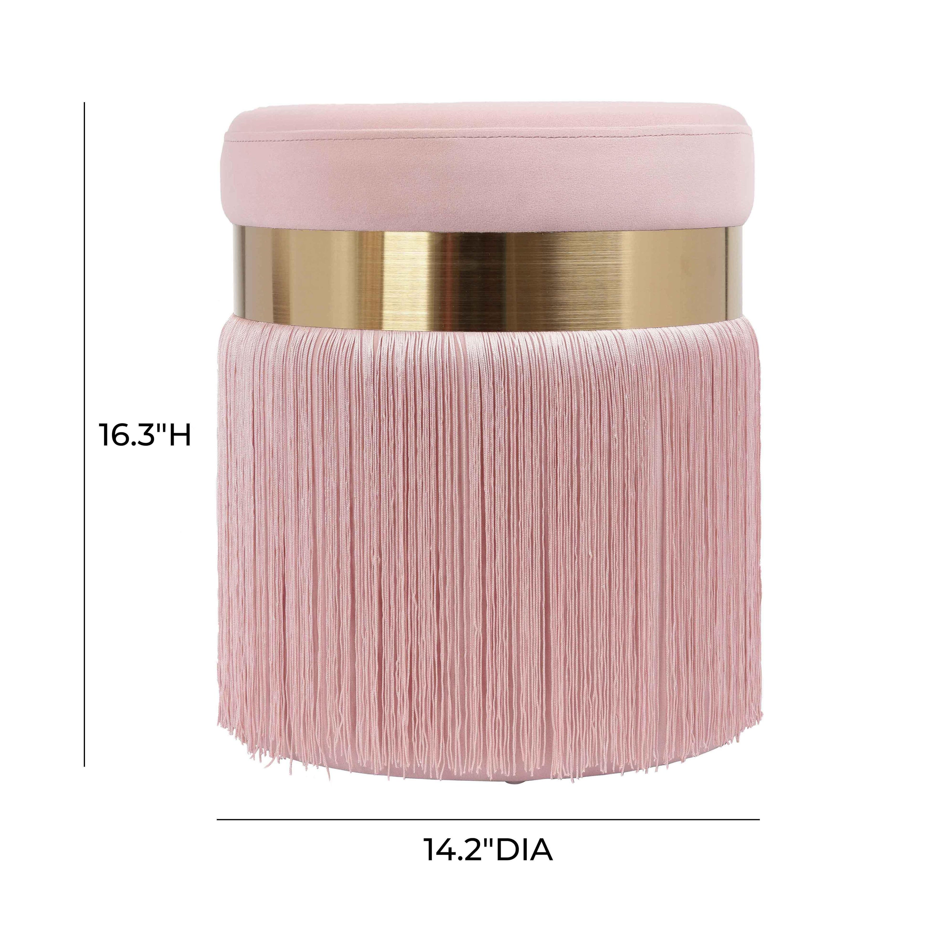 TOV Furniture Melody Tasseled Ottoman