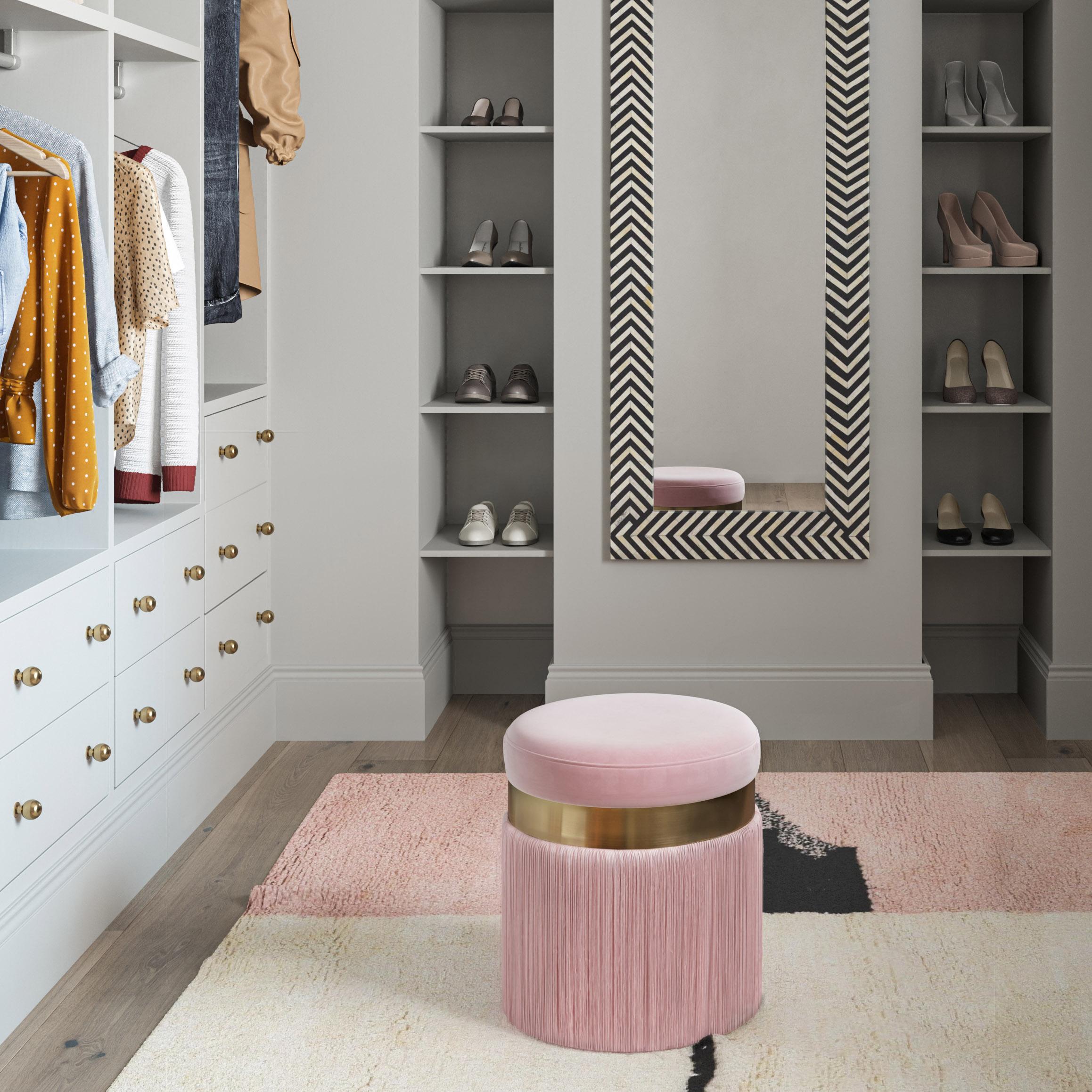 TOV Furniture Melody Tasseled Ottoman