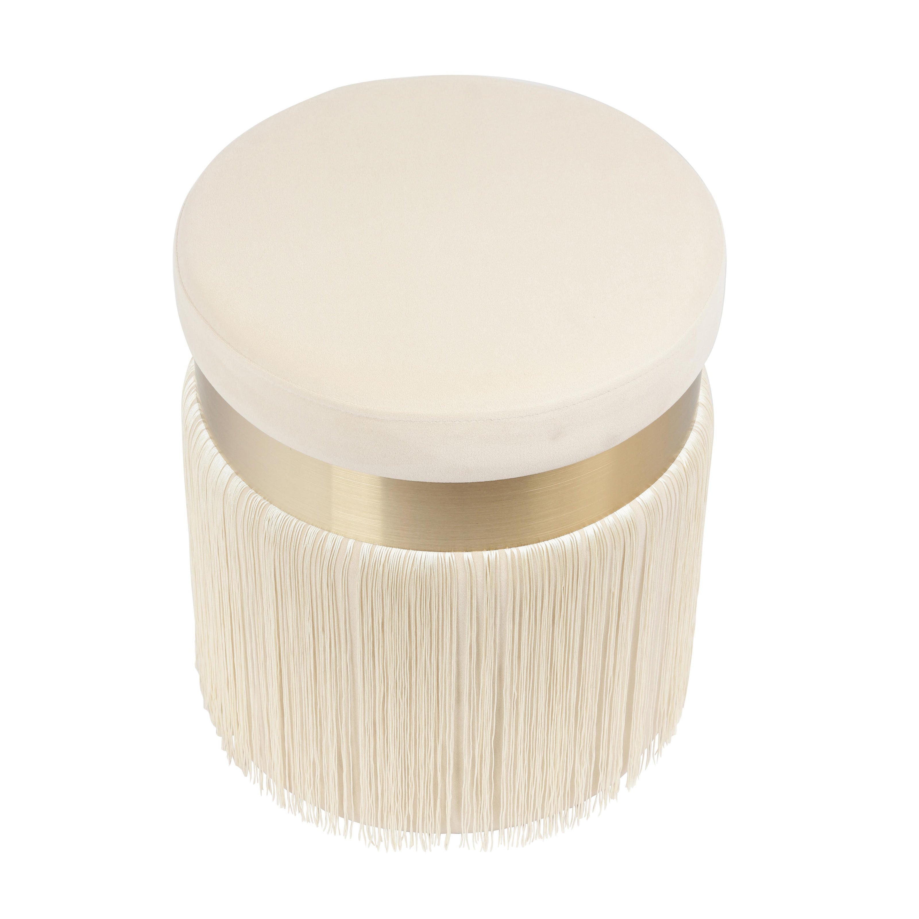 TOV Furniture Melody Tasseled Ottoman