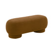TOV Furniture Mara Cinnamon Brown Vegan Shearling Ottoman