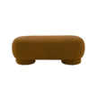 TOV Furniture Mara Cinnamon Brown Vegan Shearling Ottoman