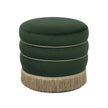 TOV Furniture Lakka Velvet Ottoman