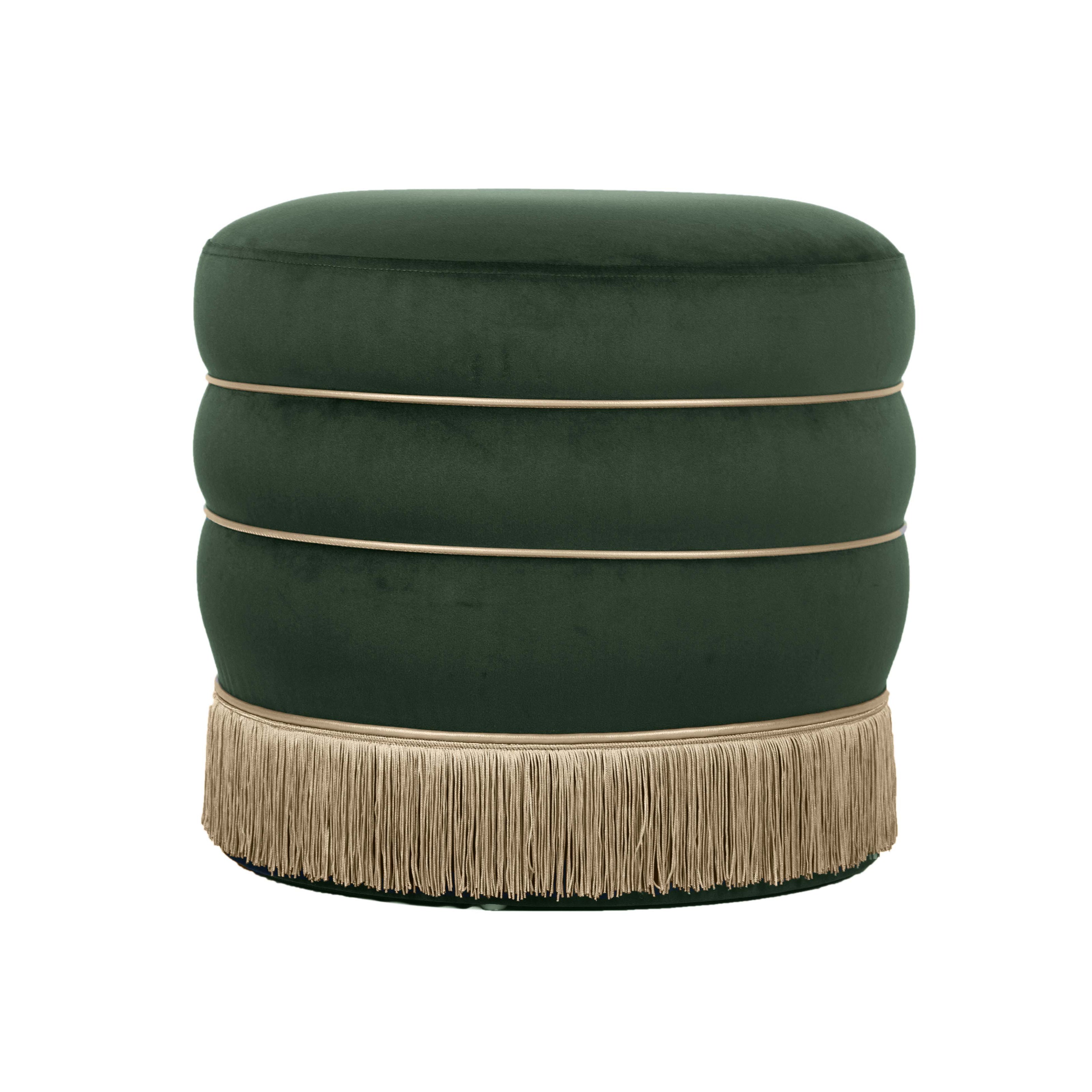 TOV Furniture Lakka Velvet Ottoman