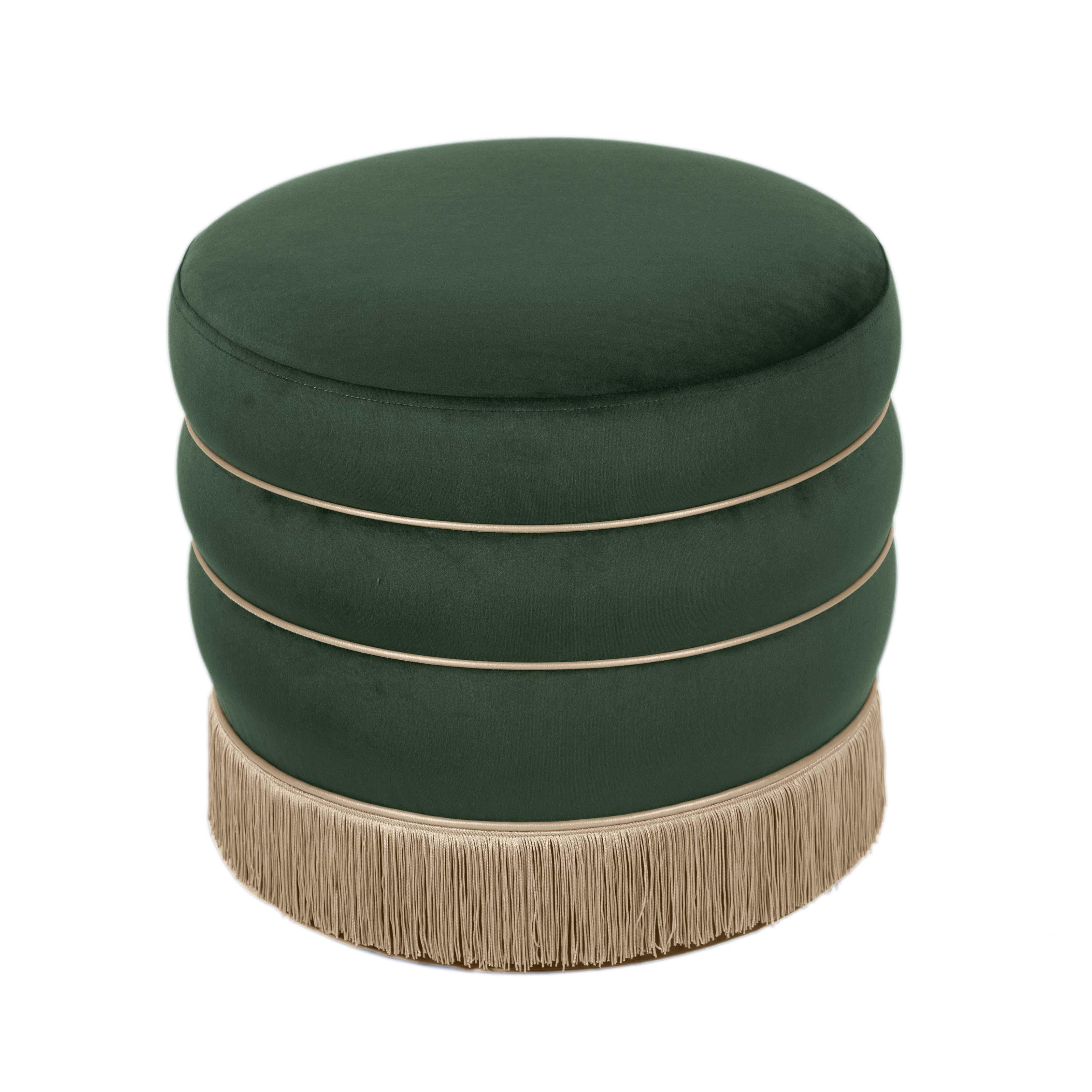 TOV Furniture Lakka Velvet Ottoman