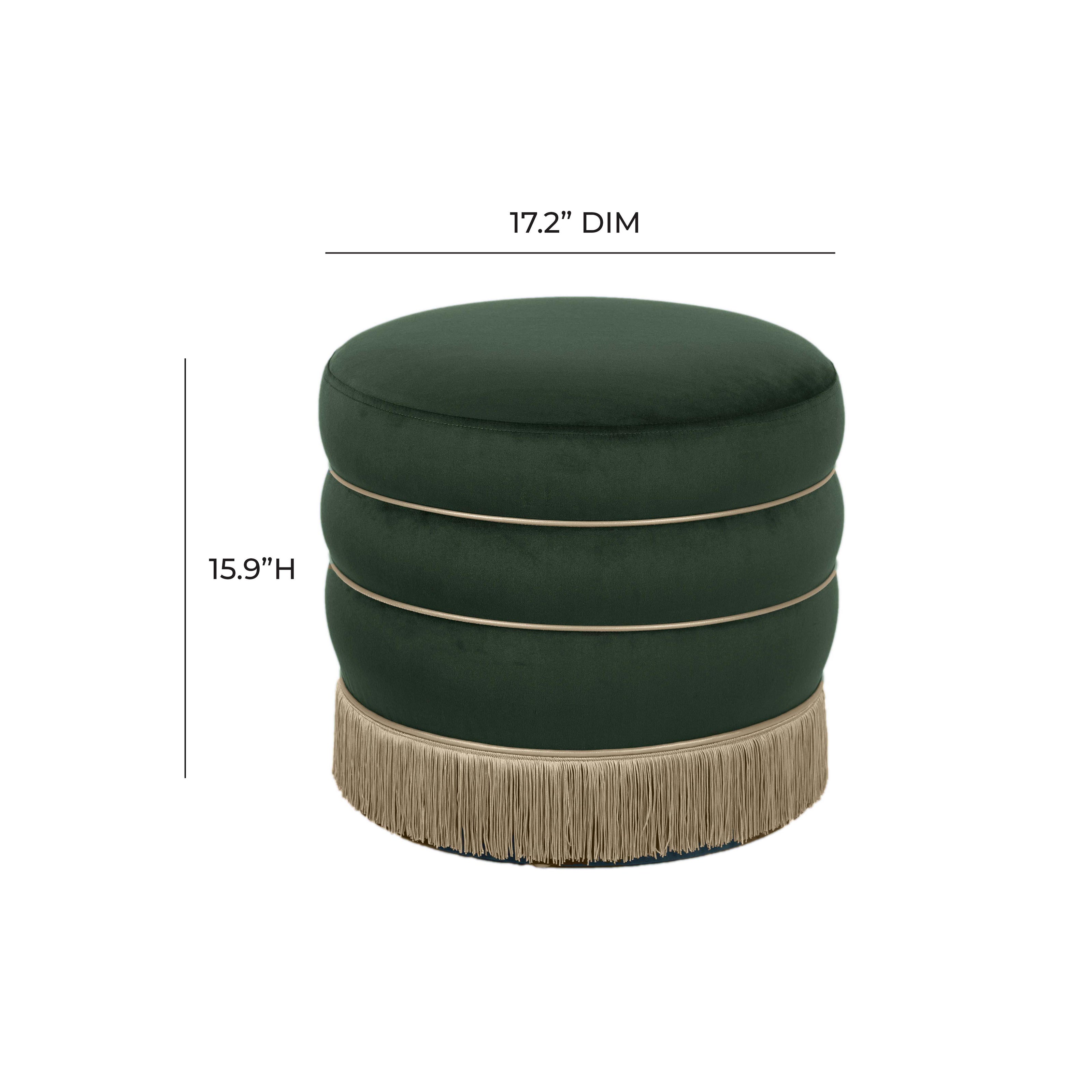 TOV Furniture Lakka Velvet Ottoman