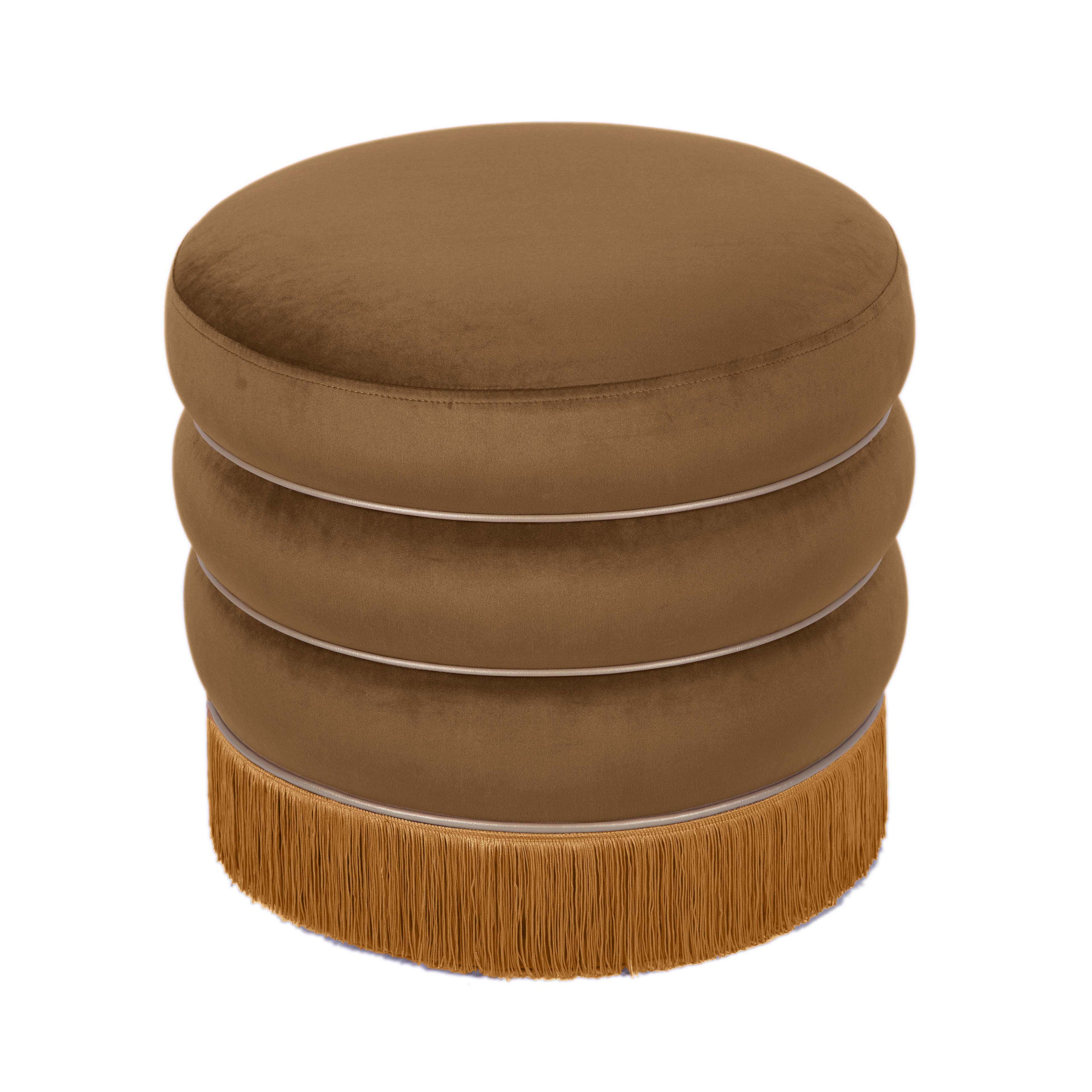TOV Furniture Lakka Velvet Ottoman