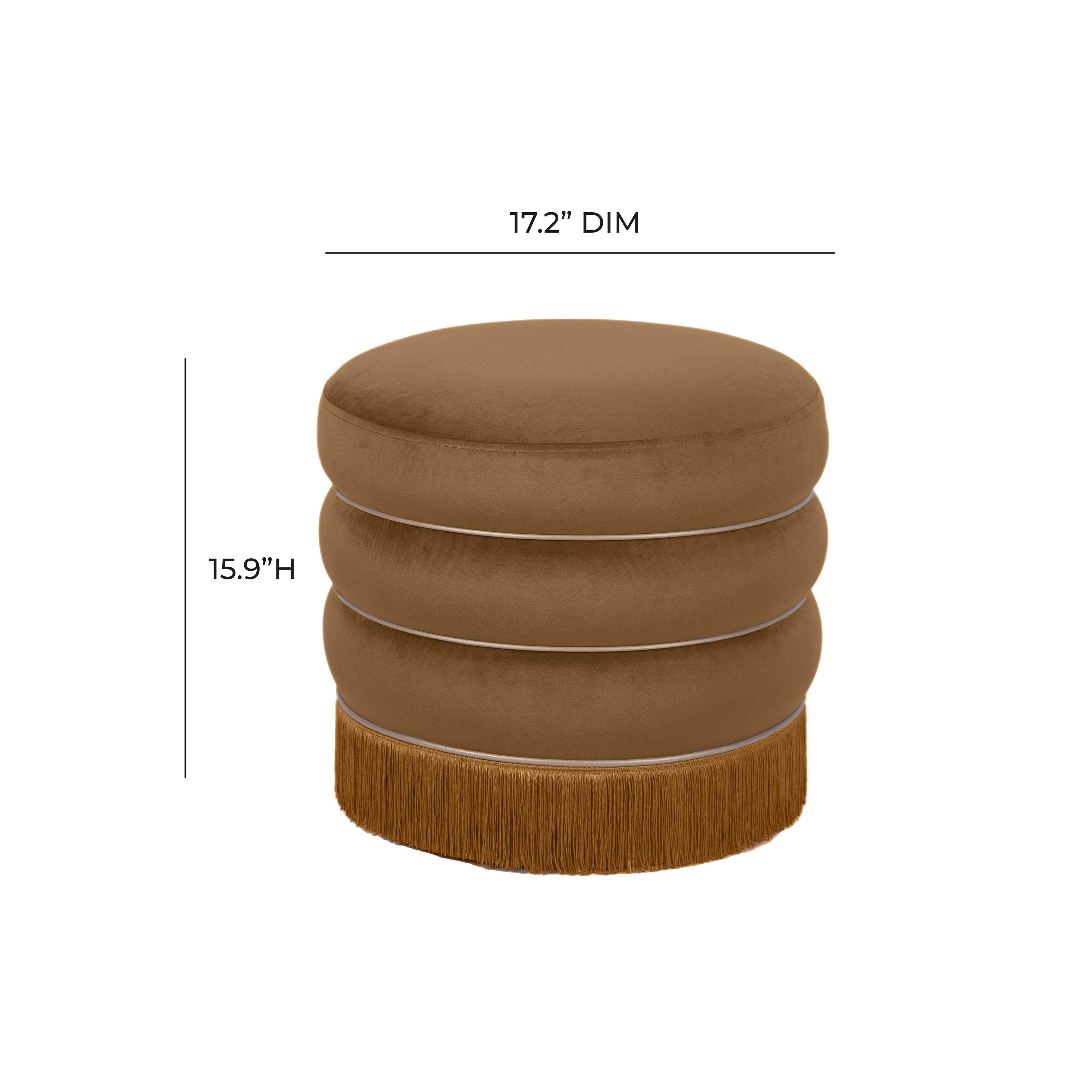 TOV Furniture Lakka Velvet Ottoman