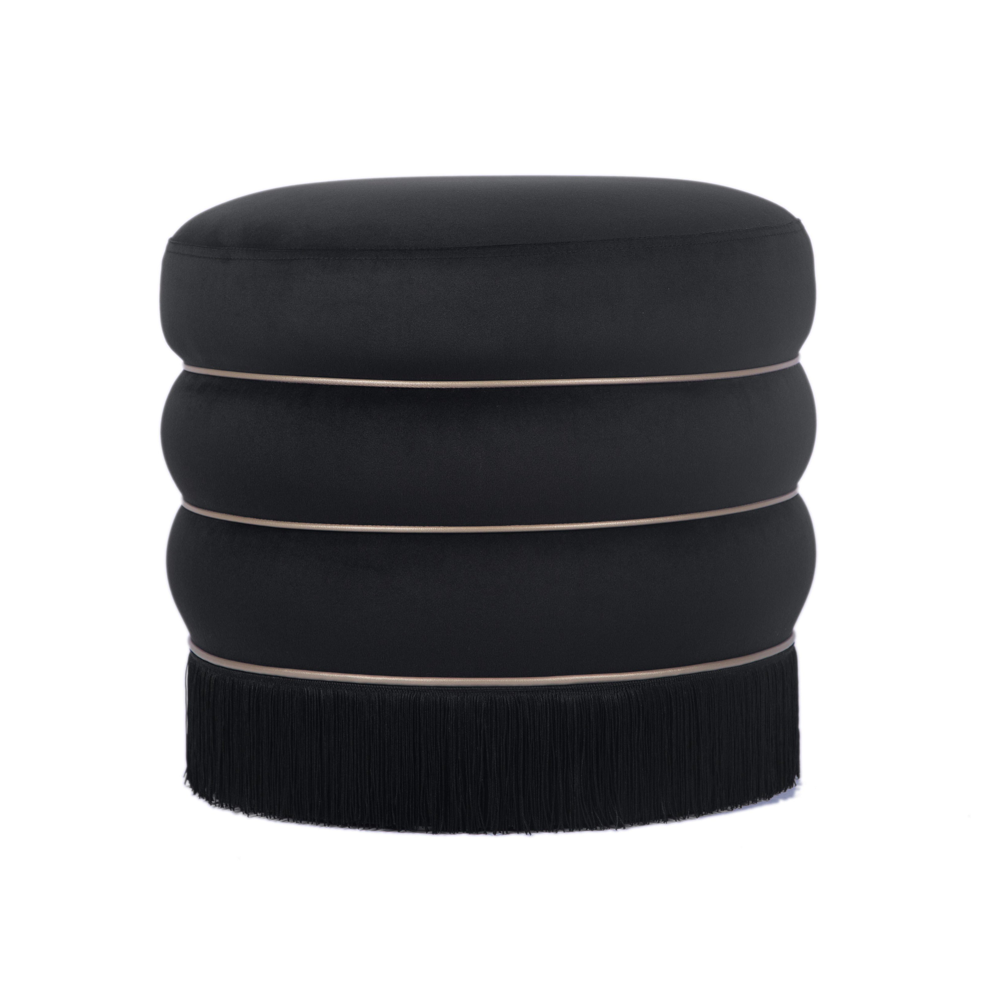TOV Furniture Lakka Velvet Ottoman
