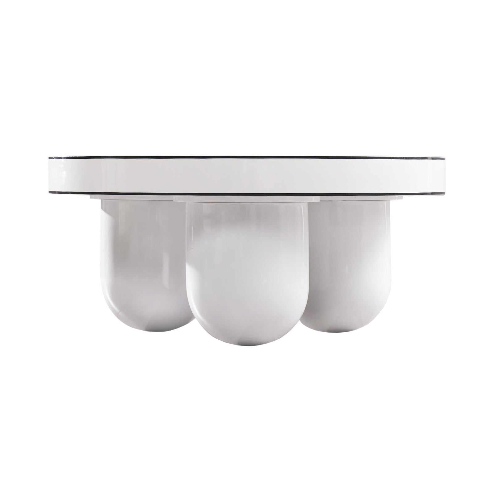 TOV Furniture Jasper White Glossy Coffee Table