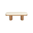 TOV Furniture Ollie White Boucle Wooden Bench