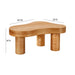 TOV Furniture Dora Natural Oak Coffee Table