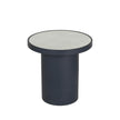 TOV Furniture Nautilus Antique Silver Mirrored Side Table