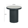 TOV Furniture Nautilus Antique Silver Mirrored Side Table