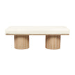 TOV Furniture Sagano White Dyed-Yarn Bench