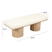TOV Furniture Sagano White Dyed-Yarn Bench