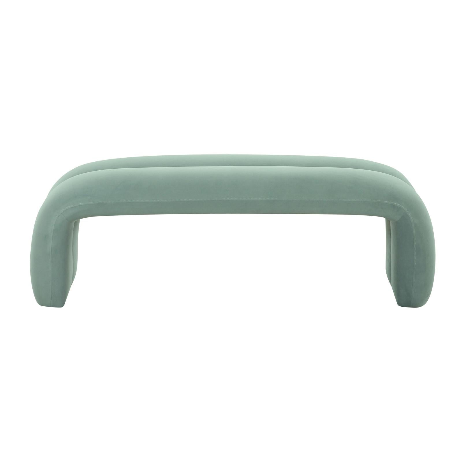 TOV Furniture Leigh Velvet Channeled Bench