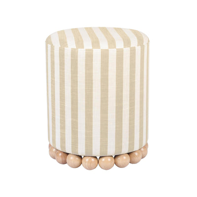 TOV Furniture Dex Striped Linen Ottoman