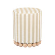 TOV Furniture Dex Striped Linen Ottoman