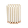 TOV Furniture Dex Striped Linen Ottoman