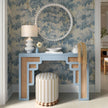TOV Furniture Dex Striped Linen Ottoman