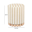 TOV Furniture Dex Striped Linen Ottoman