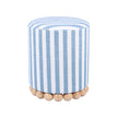 TOV Furniture Dex Striped Linen Ottoman