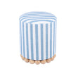 TOV Furniture Dex Striped Linen Ottoman