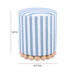 TOV Furniture Dex Striped Linen Ottoman
