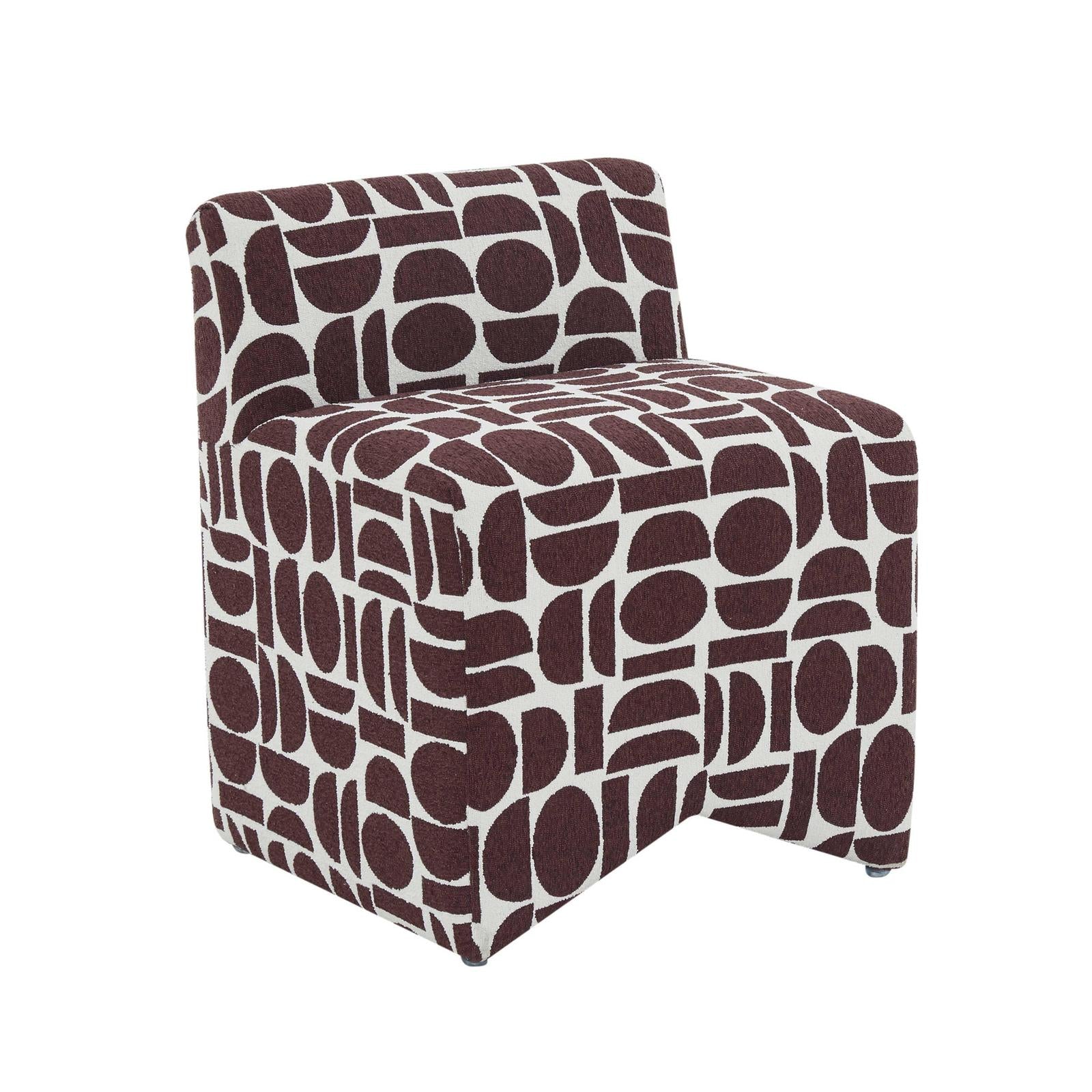 TOV Furniture Pippa Geometric Jacquard Weave Stool