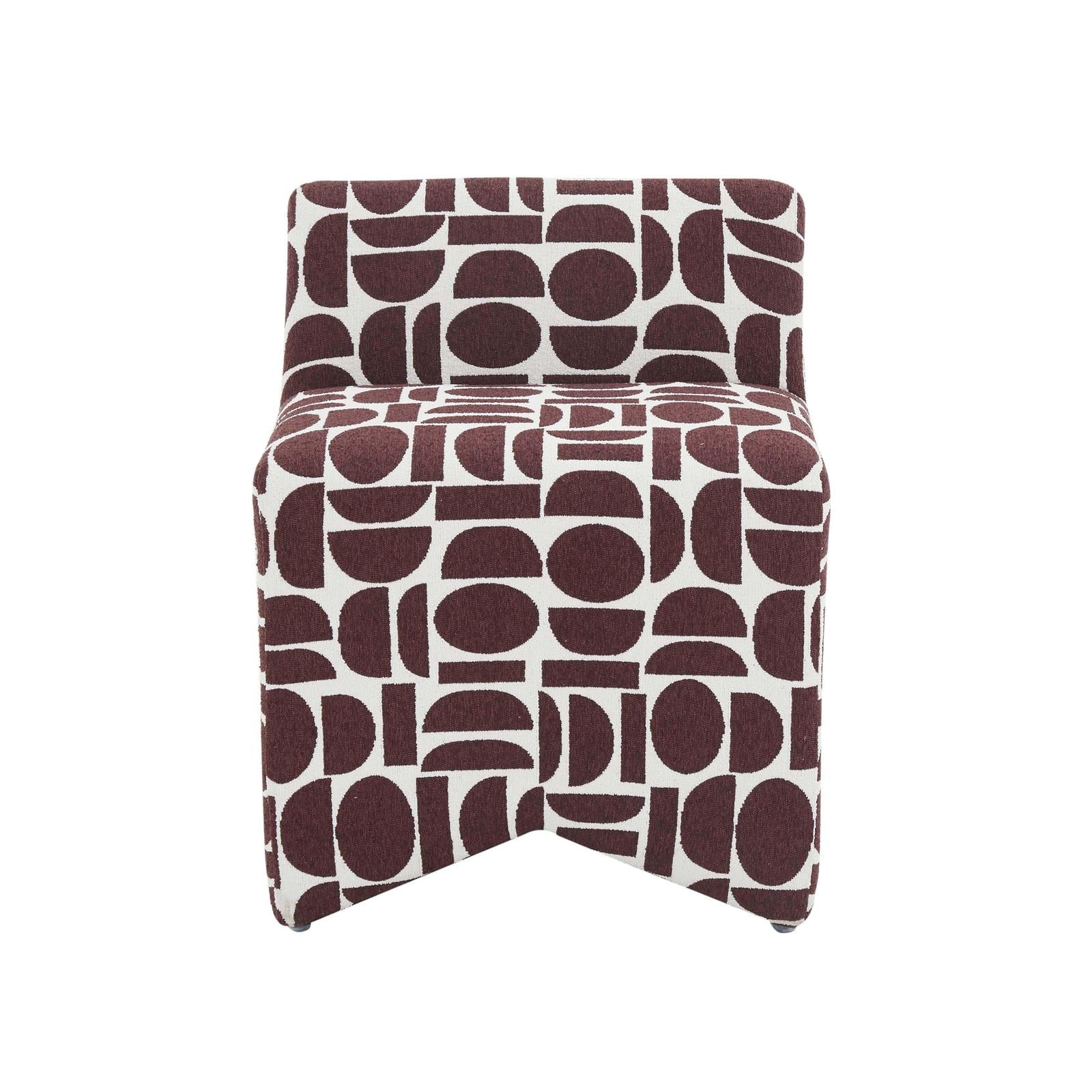 TOV Furniture Pippa Geometric Jacquard Weave Stool