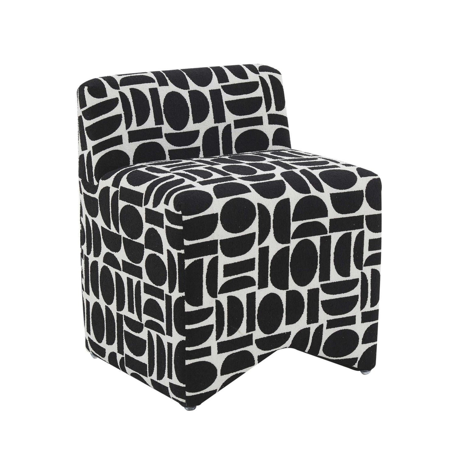 TOV Furniture Pippa Geometric Jacquard Weave Stool