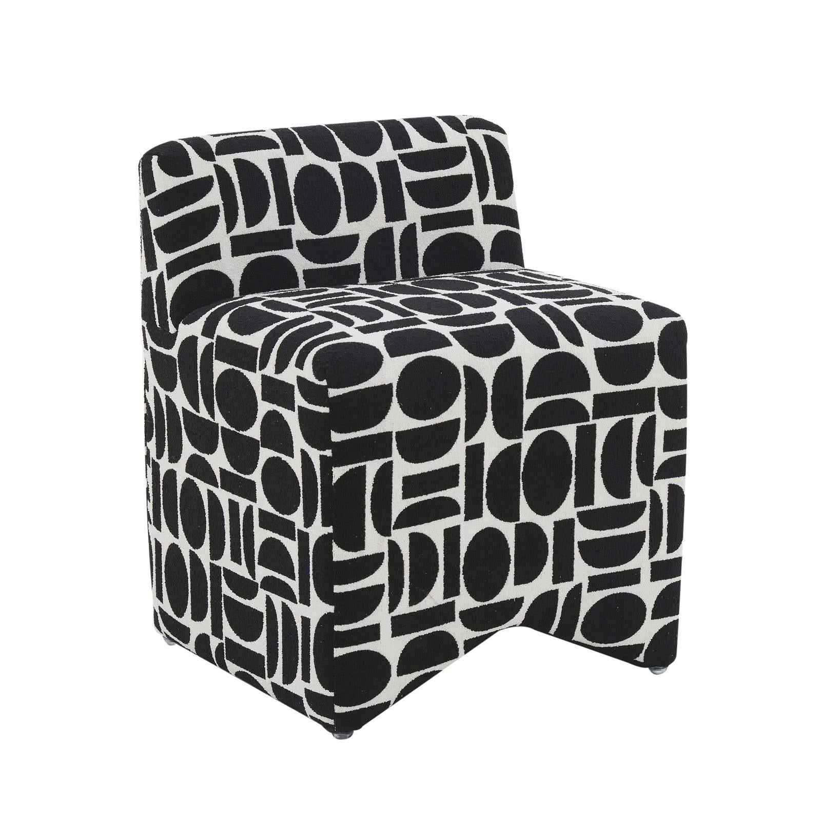 TOV Furniture Pippa Geometric Jacquard Weave Stool