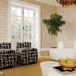 TOV Furniture Pippa Geometric Jacquard Weave Stool
