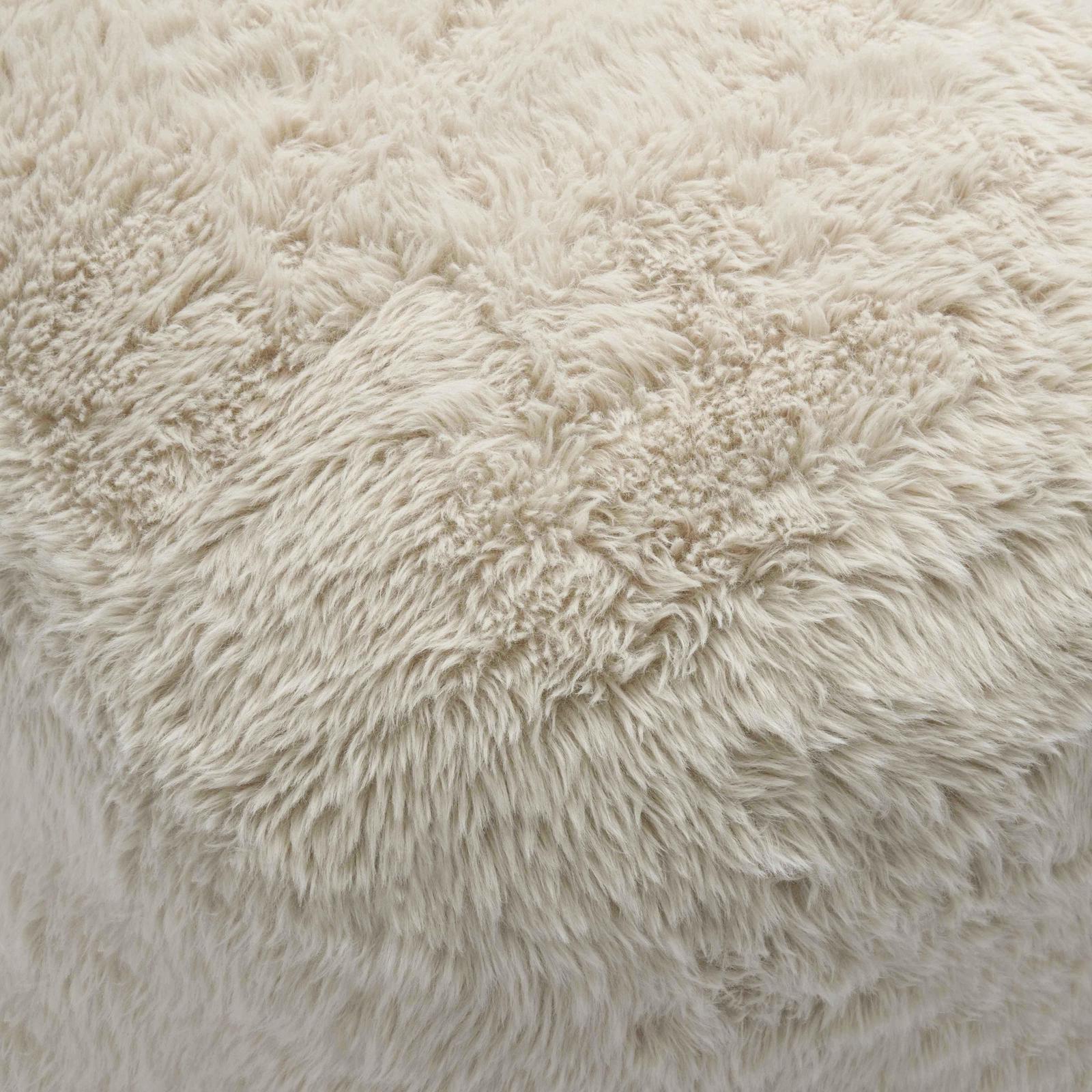 TOV Furniture Britt Contract-Grade Vegan Shearling Ottoman