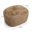 TOV Furniture Britt Contract-Grade Vegan Shearling Ottoman
