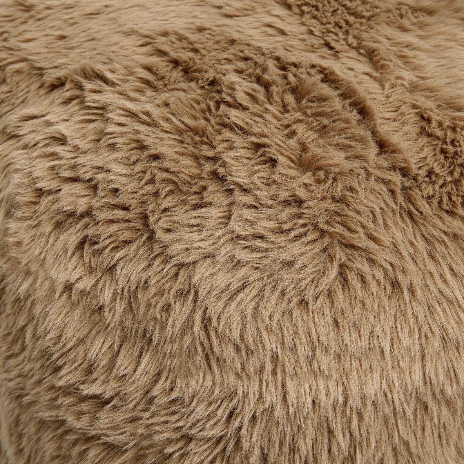 TOV Furniture Britt Contract-Grade Vegan Shearling Ottoman