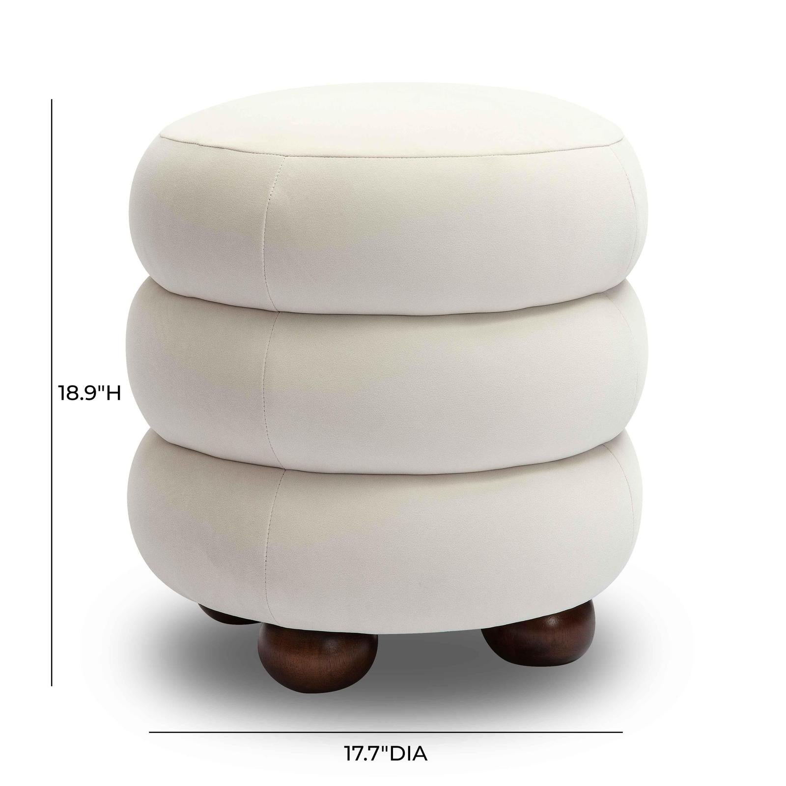 TOV Furniture Stefanie Performance Velvet Ottoman