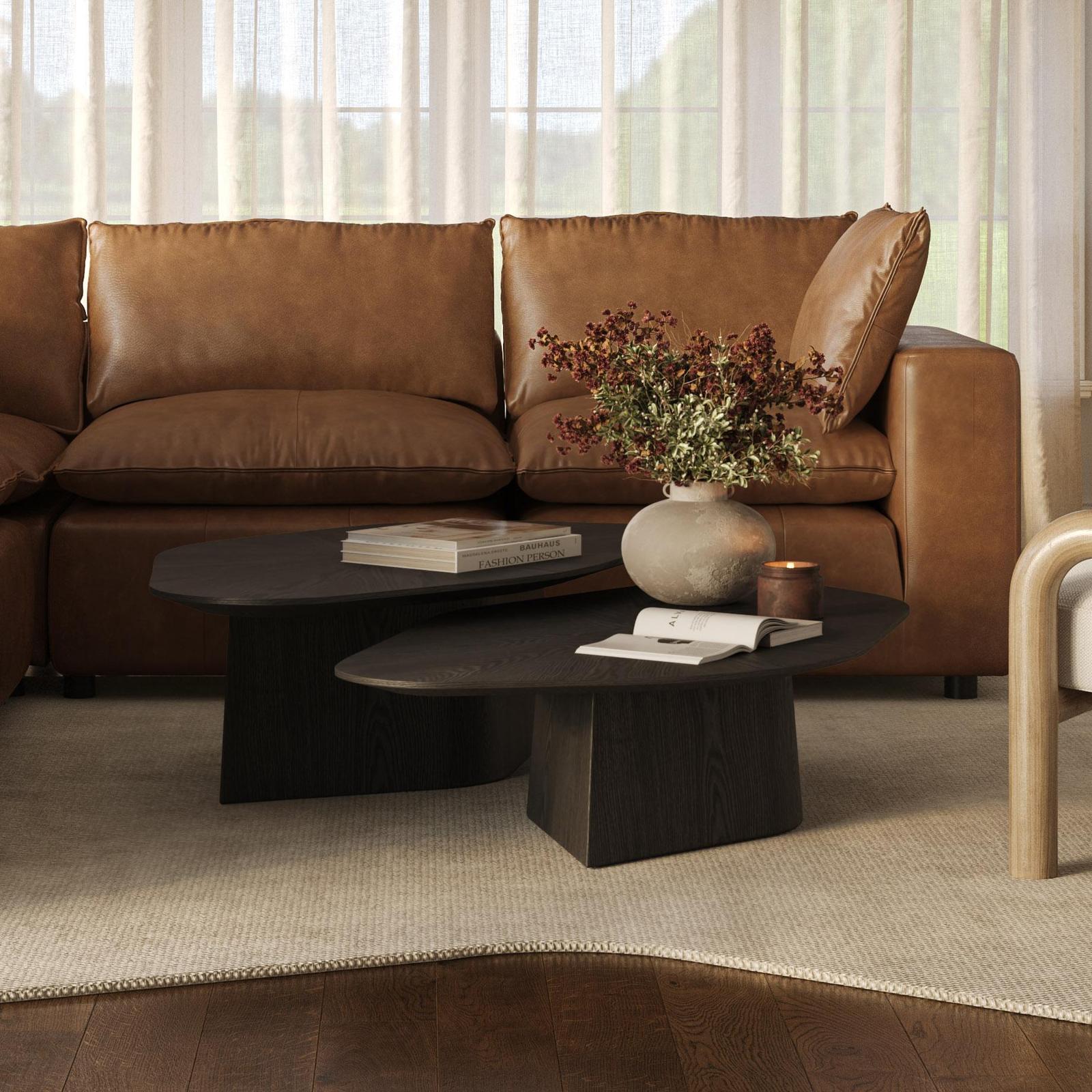 TOV Furniture Roche 2-Piece Ash Nesting Coffee Table Set