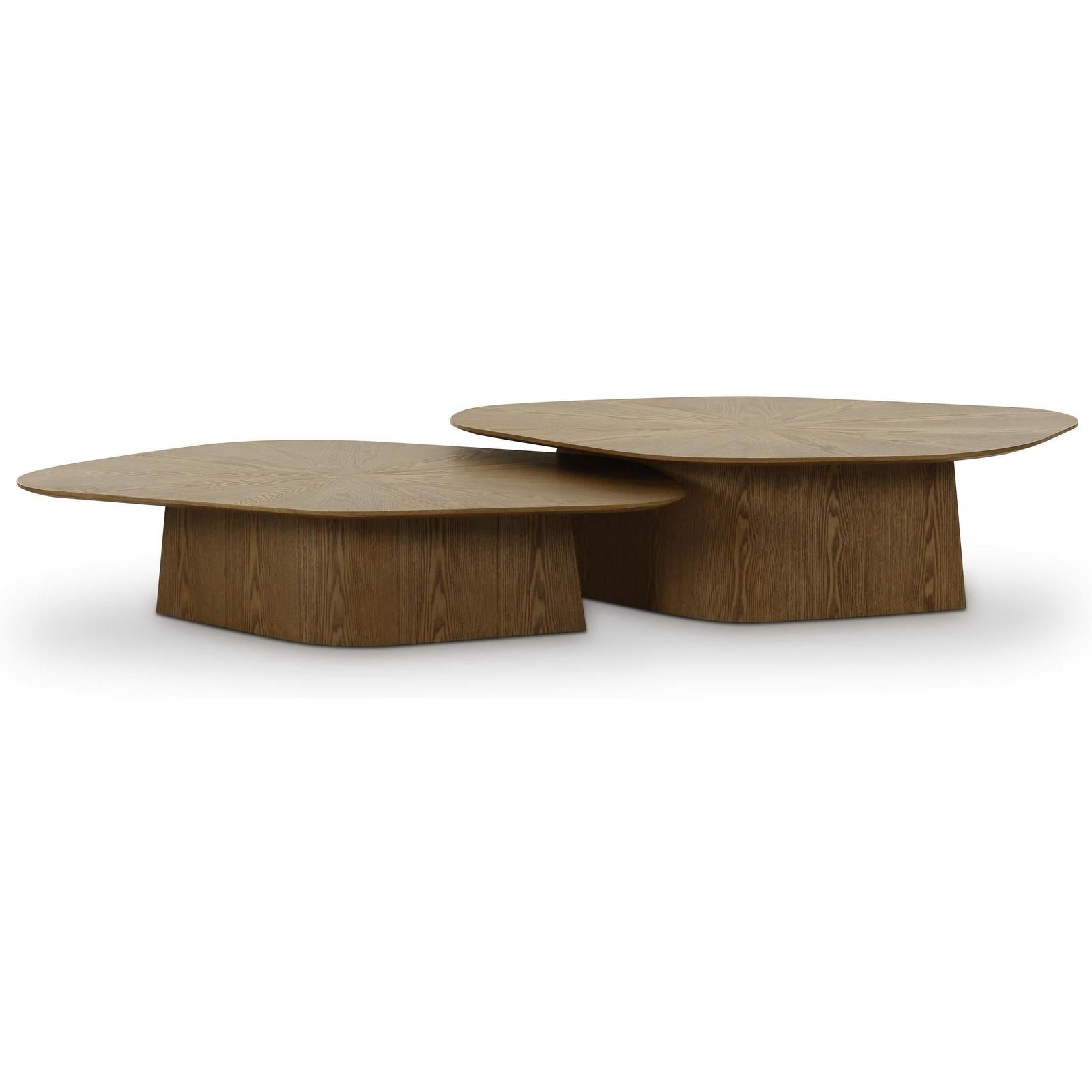 TOV Furniture Roche 2-Piece Ash Nesting Coffee Table Set
