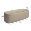 TOV Furniture Graceland Faux Mohair Bench