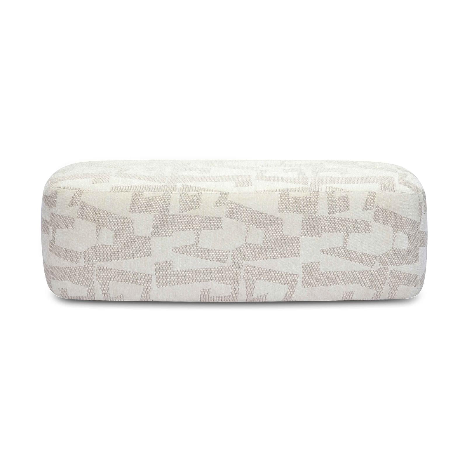 TOV Furniture Graceland Cream Jacquard Bench