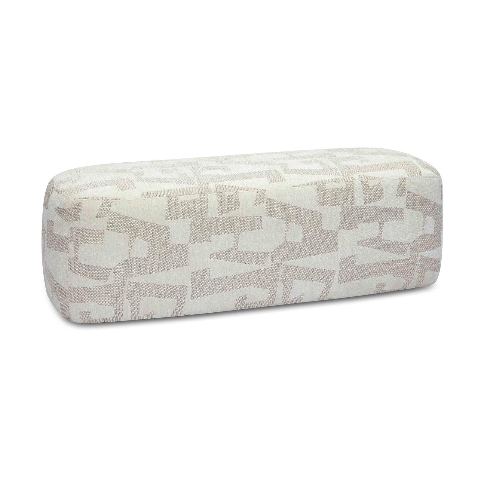 TOV Furniture Graceland Cream Jacquard Bench