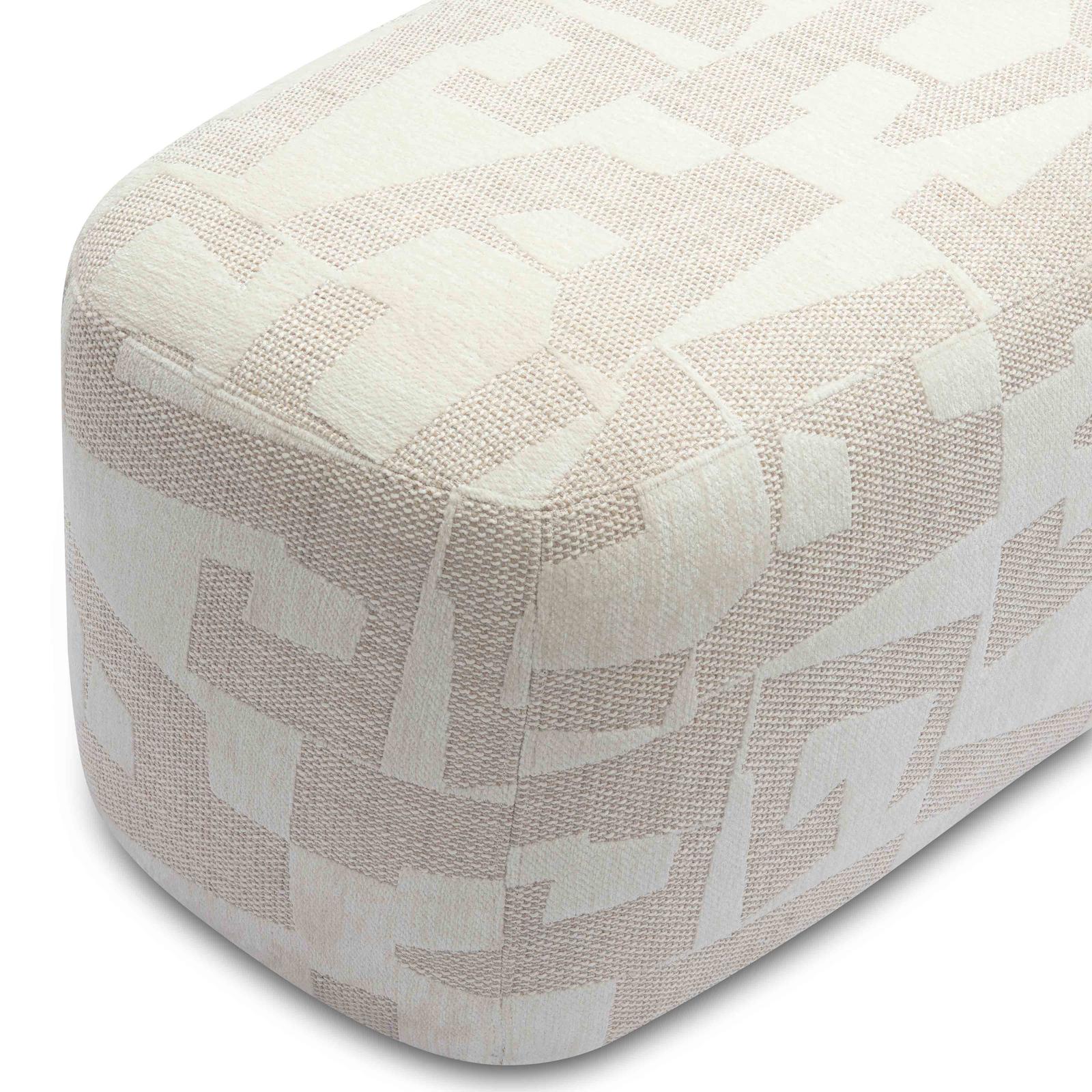 TOV Furniture Graceland Cream Jacquard Bench