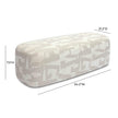 TOV Furniture Graceland Cream Jacquard Bench