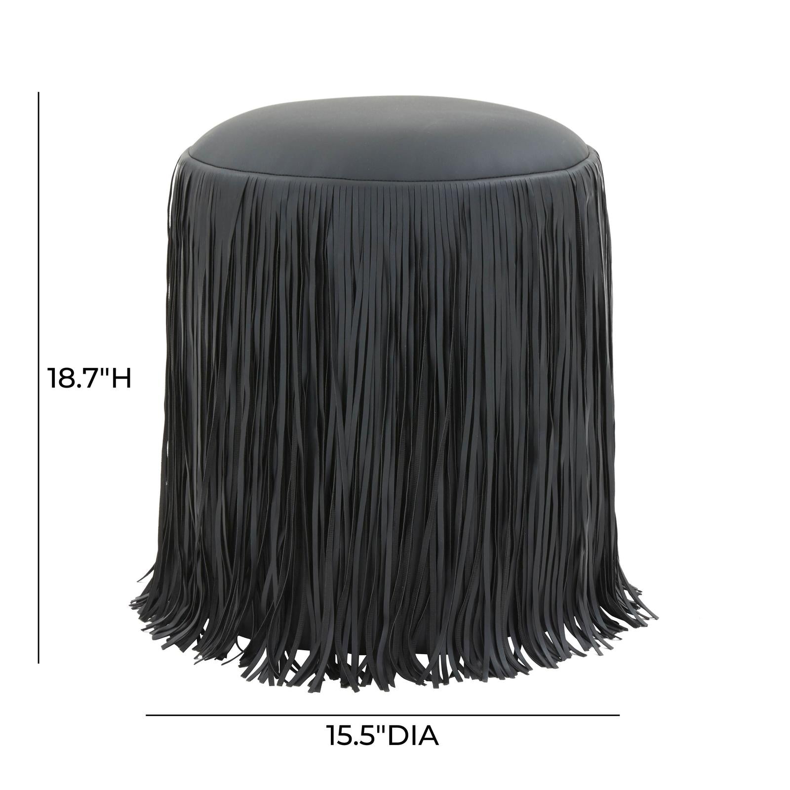 TOV Furniture Shag Me Performance Vegan Leather Ottoman