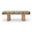TOV Furniture Ollie Olive Green Leopard Jacquard Bench